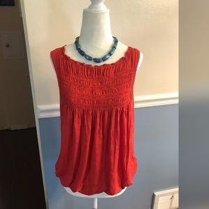 Max Studio Orange Sleeveless Top